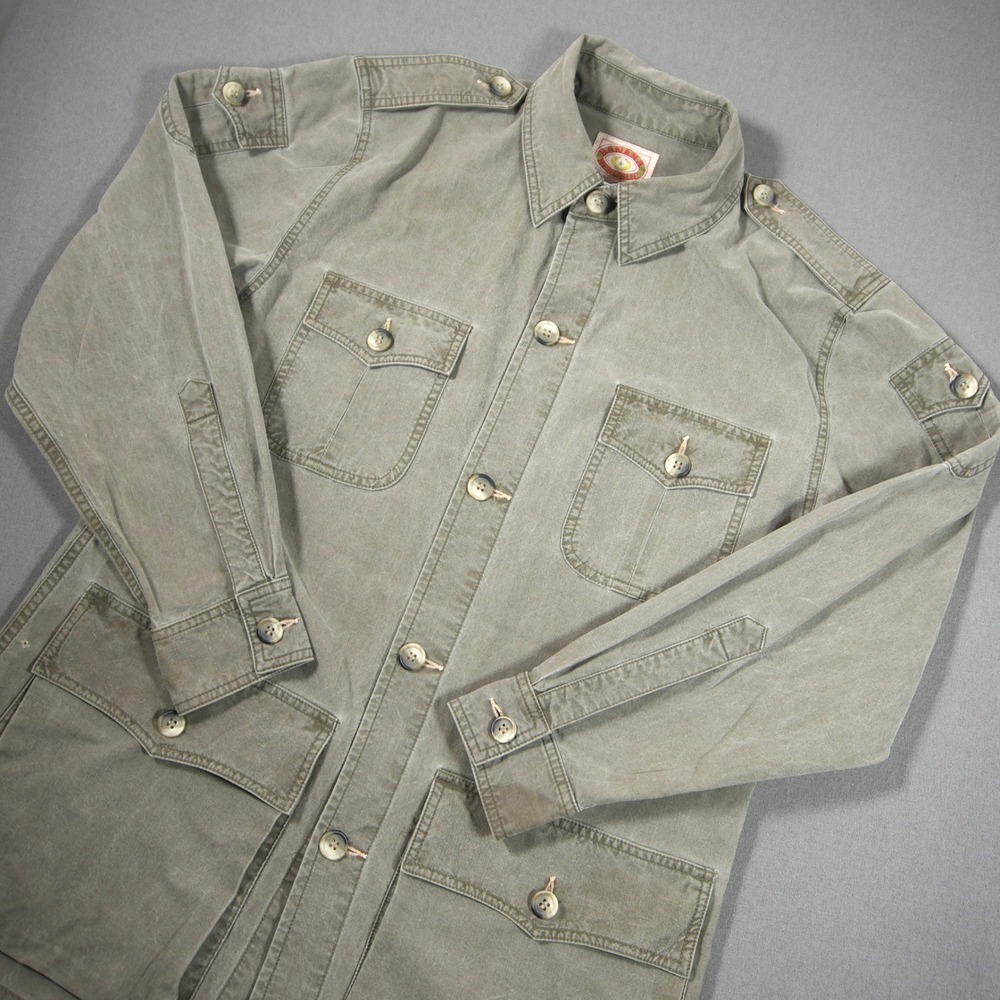 Vintage 80s Banana Republic Jacket XL Mens Safari Field Chore Shacket Overshirt